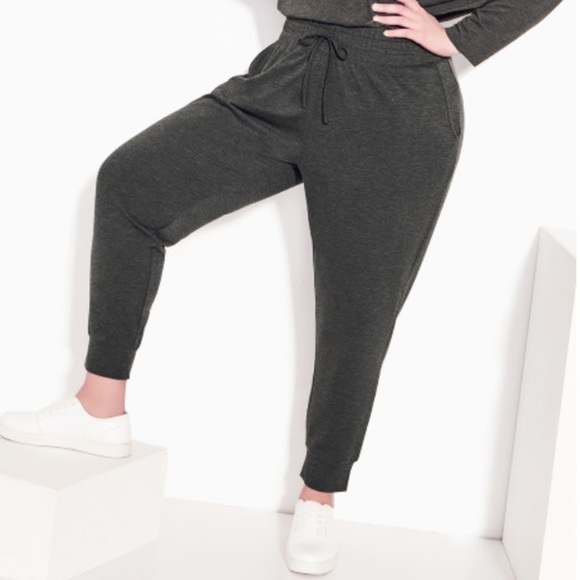 Zim & ZOE Charcoal Tie Waist Pant Jogger Size 20 NWT (Q05.5) - Picture 4 of 7